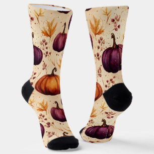 Chaussette Thanksgiving Citrouille Patch Citrouilles Automne