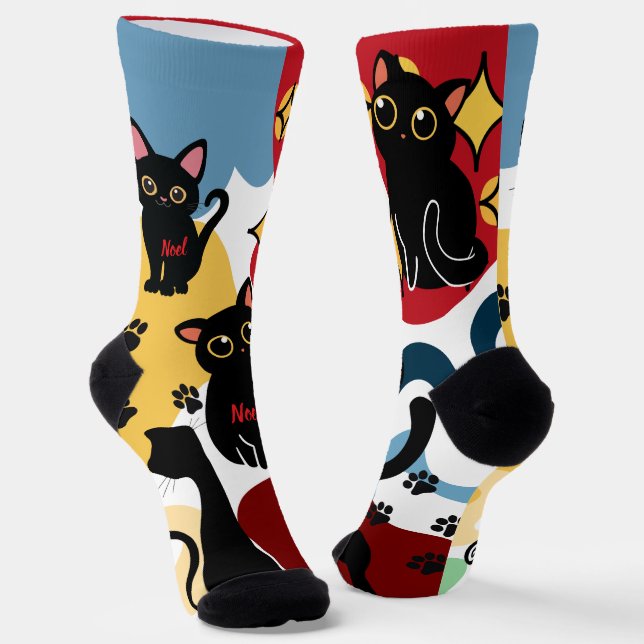 Chaussette The Cutest Black Cat Socks - Black Cat Gift  (Angulaire)