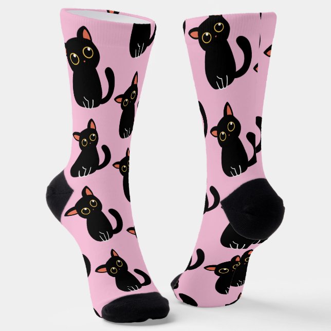 Chaussette The Cutest Black Cat Socks Gift For Cat Lovers (Angulaire)