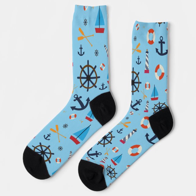 Chaussette Thème Nautique Thunder_Cove (Gauche)