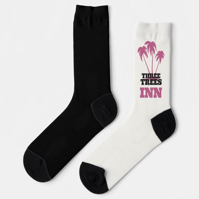 Chaussette Three Trees Inn (noir et blanc) (Gauche)