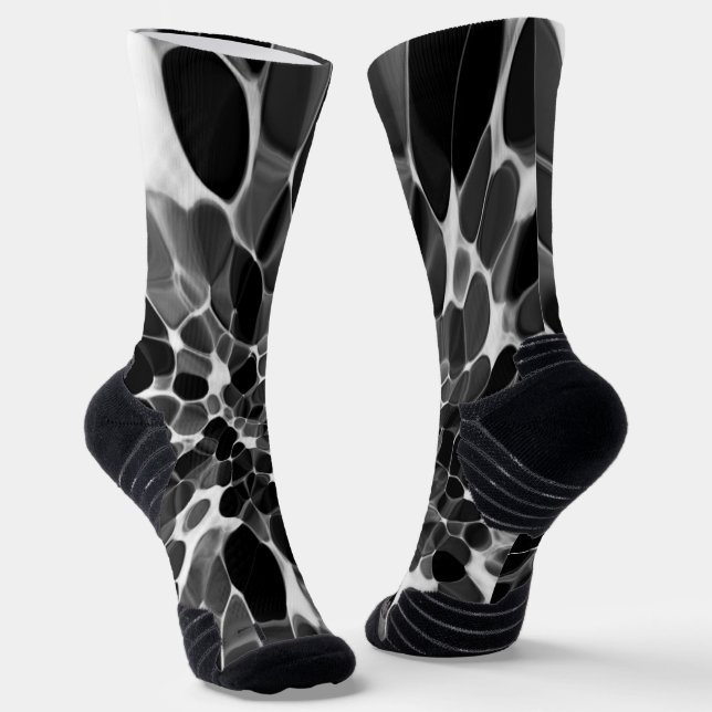 Chaussette Tie-dye noir et blanc (Angulaire)