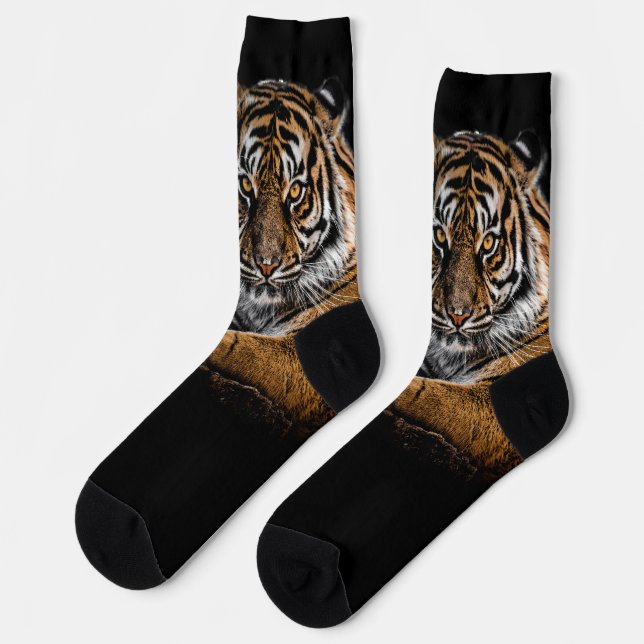 Chaussette Tigre animal sauvage de la Jungle (Gauche)