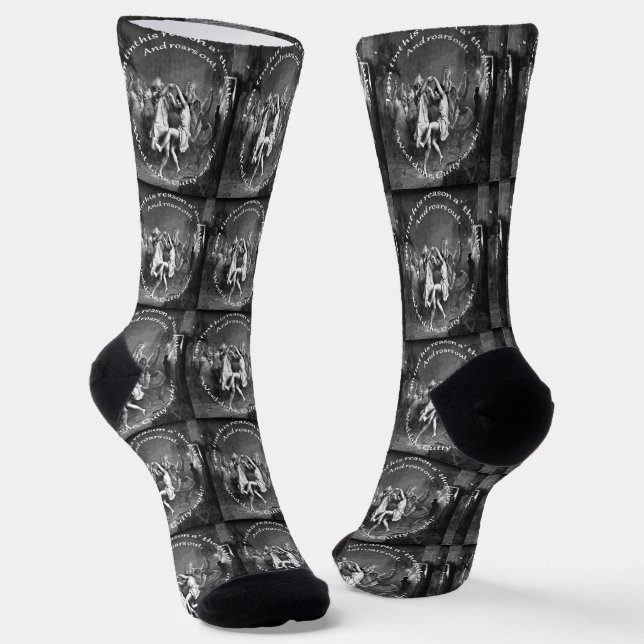 Chaussette Tom a perdu toute raison La nuit de Burns grise (Angulaire)