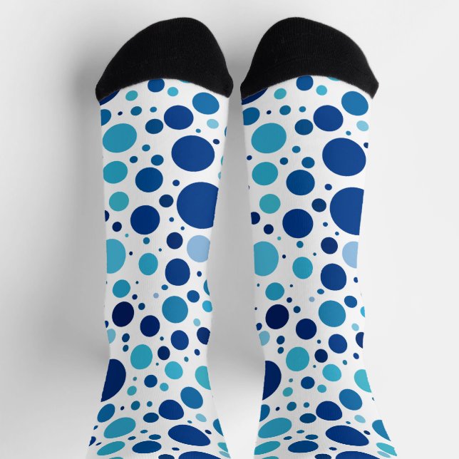 Chaussette Tons de Pois bleus (Haut)