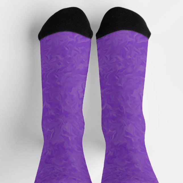 Chaussette Tons torsadés de violet de l'art Abstrait (Haut)