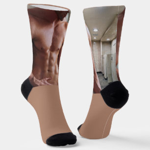 Chaussette Torse d'homme musclé torse nu sixpack de SlipperyJ