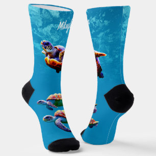 Chaussette Tortues marines natation