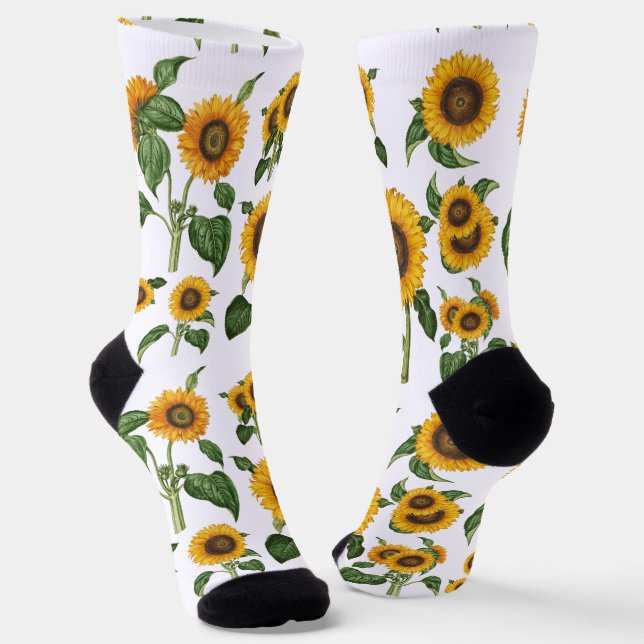 Chaussette Tournesols Botanique Verdure (Angulaire)