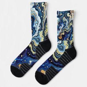 Chaussette Tournoyants de bleu et d'or 5