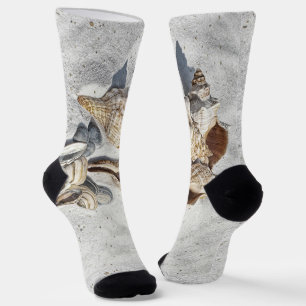 Chaussette Toute matrice de coquilles sur le sable
