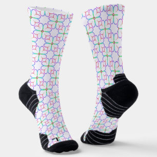 Chaussette Trèfle à quatre feuilles chanceux brillant