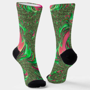 Chaussette Tripant Funky Psychédélique Groovy Spirale Art Fra