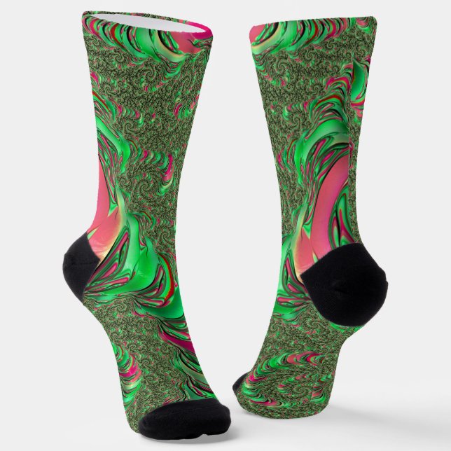 Chaussette Tripant Funky Psychédélique Groovy Spirale Art Fra (Angulaire)