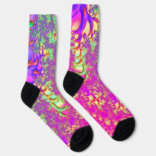 Chaussette Tripant Funky Vibrant Néon Délirant Trip Acide Fra