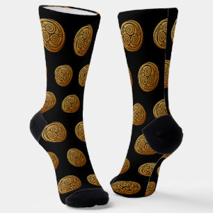 Chaussette Triple Celtic Knot Swirl Mandala