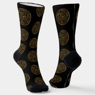 Chaussette Triple Celtic Knot Swirl Mandala