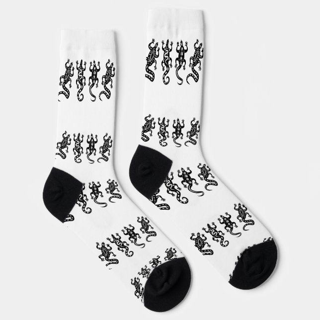Chaussette Trois lézards noirs Thunder_Cove style sud-ouest (Droite)