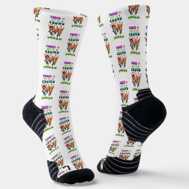 Chaussette Trois n'est pas une foule, c'est une équipe (Angulaire)