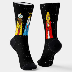 Chaussette Trois Sages Hommes & Flocons de Neige sur Chausset