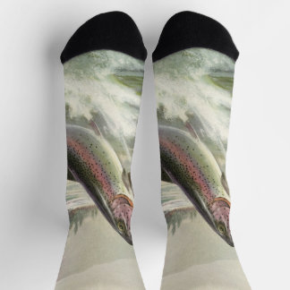 Chaussette Truite arc-en-ciel, pêcheur à la ligne vintage pêc