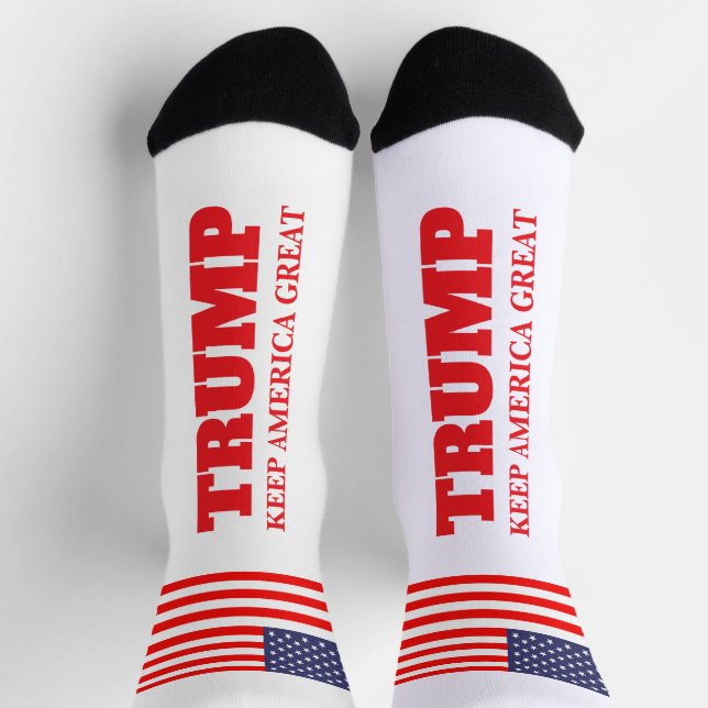 Chaussette Trump chaussettes avec drapeau américain - Gardez  (Haut)