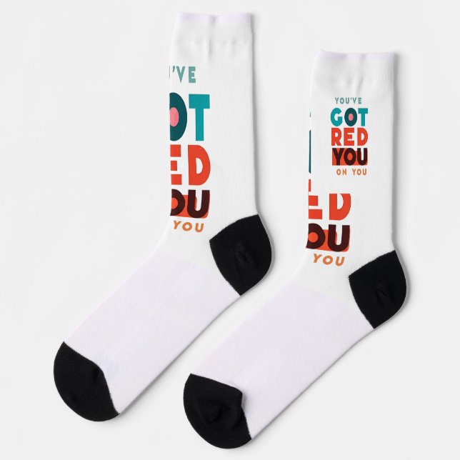 Chaussette "Tu as du rouge sur toi." (Gauche)