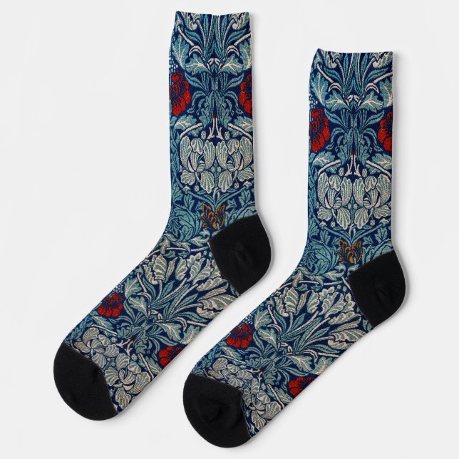 Chaussette Tulipe et Rose, William Morris (Gauche)