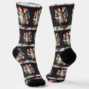 Chaussette Tulipes et Roses hollandaises antiques de Bosschae