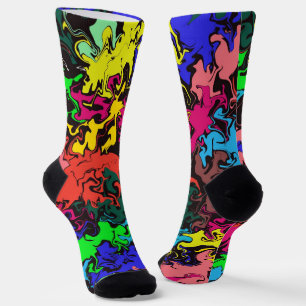 Chaussette Twirls colorés Abstraits /