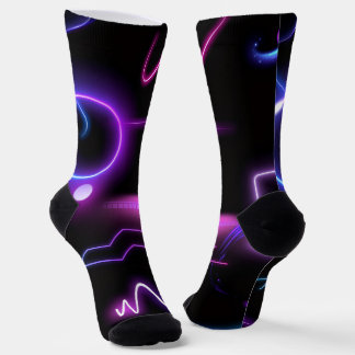 Chaussette Ultra-Modern Socks – Neon Geometric Design