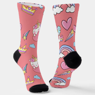 Chaussette Un Arc-en-ciel magique Unicorn Motif fête d'annive