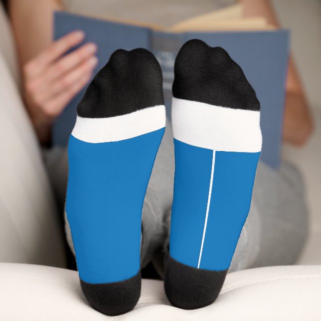 Chaussette un arrière - plan bleu avec un (Fond)