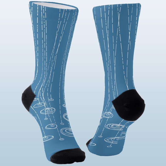 Chaussette Un autre temps pluvieux (Fun rainy weather socks for meteorologists and weather watchers.)