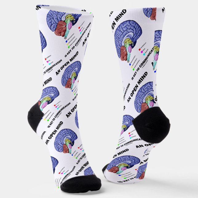 Chaussette Un Esprit Ouvert Est La Clé De La Communication Ps (Angulaire)