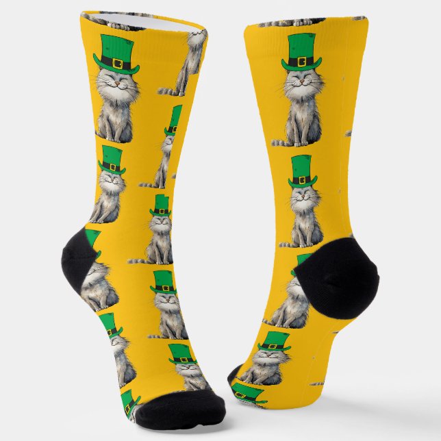 Chaussette Un joyeux chat irlandais (Angulaire)