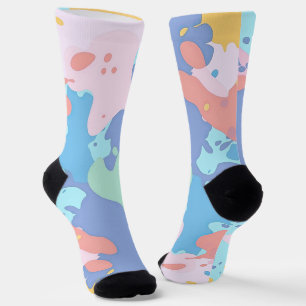 Chaussette Un motif désordonné de taches de peinture