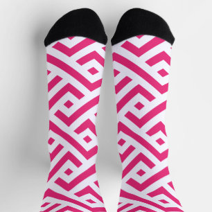 Chaussette Une conception de motif cool de couleur rose vif