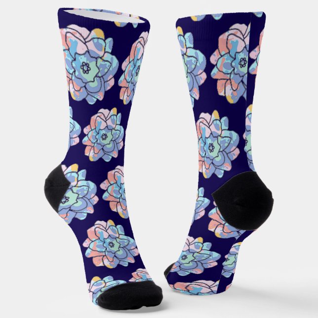 Chaussette Une fleur faite de taches de peinture (Angulaire)
