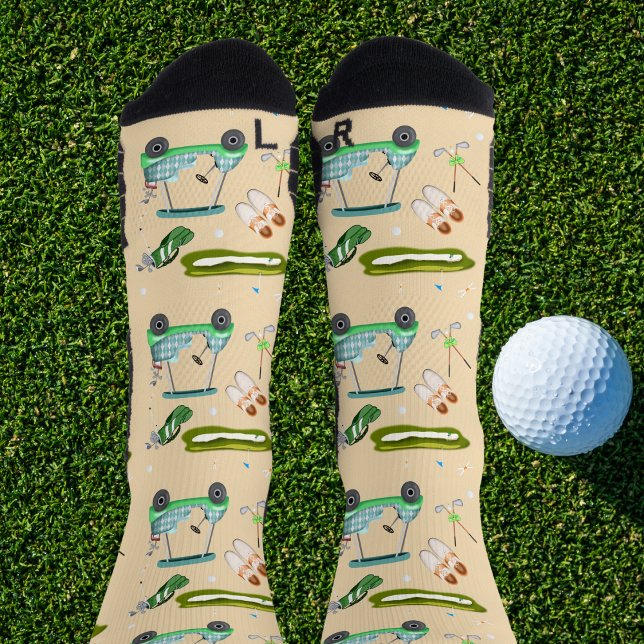 Chaussette Une Journée De Motif De Golf (Créateur téléchargé)