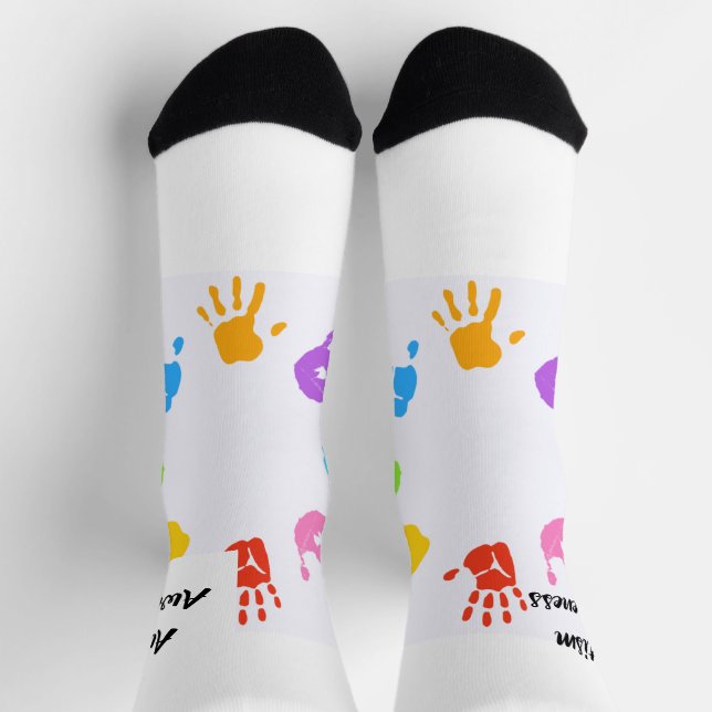 Chaussette Une joyeuse fête de la Sensibilisation sur l'autis (Haut)