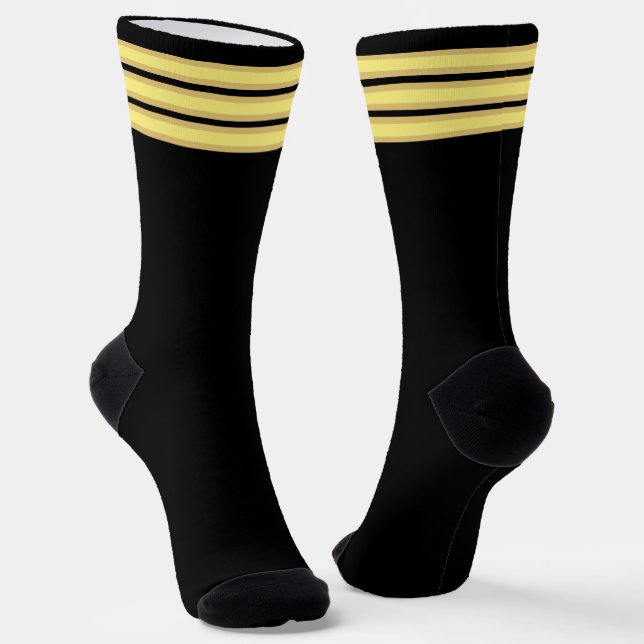 Chaussette Uniforme de pilote de premier officier amusant (Angulaire)