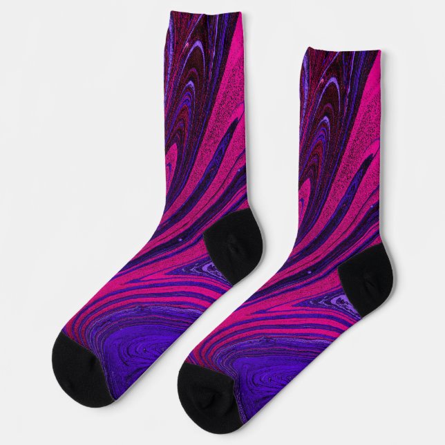 Chaussette unisexe pour équipage de peinture abstr (Gauche)