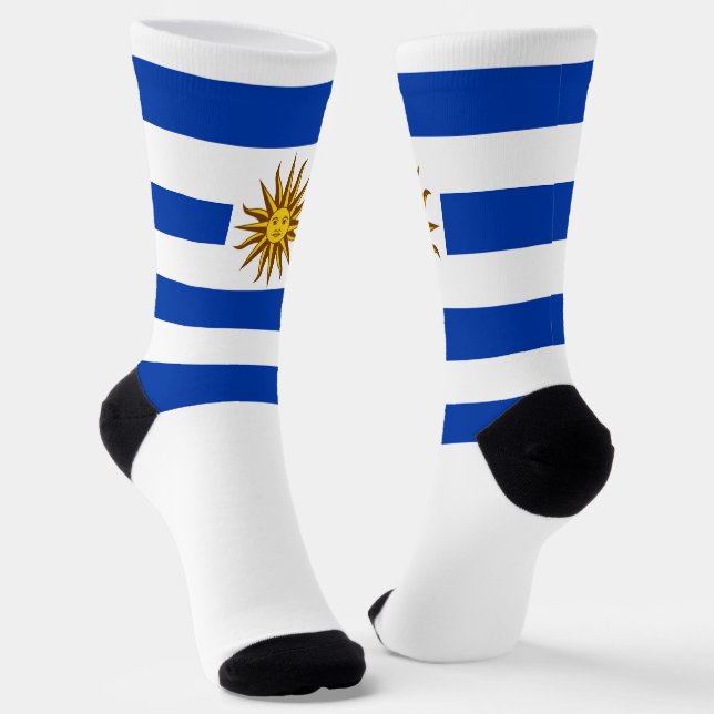 Chaussette Uruguay Drapeau Pride nationale patriotique urugua (Angulaire)