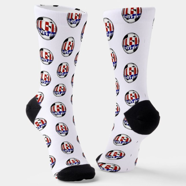 Chaussette USA Patriotique SOCCER Sports (Angulaire)
