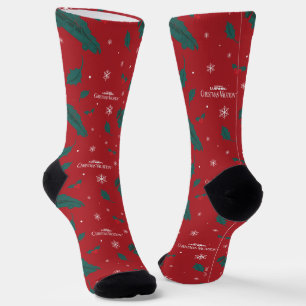 Chaussette Vacances de Noël Holly Motif