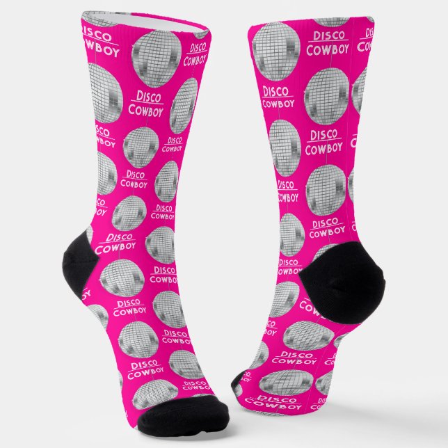 Chaussette Vache de disco amusante Cow-boy de disco Célibatai (Angulaire)