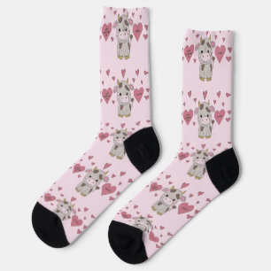 Chaussette Vache de la Saint-Valentin