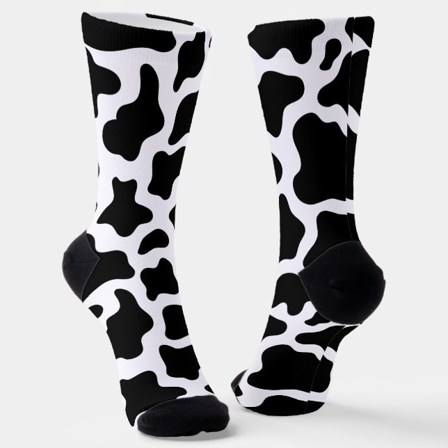 Chaussette Vache Imprimer Cute Motif animal de ferme (Angulaire)