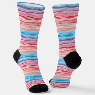Chaussette Vagues de couleur ombre abstraites